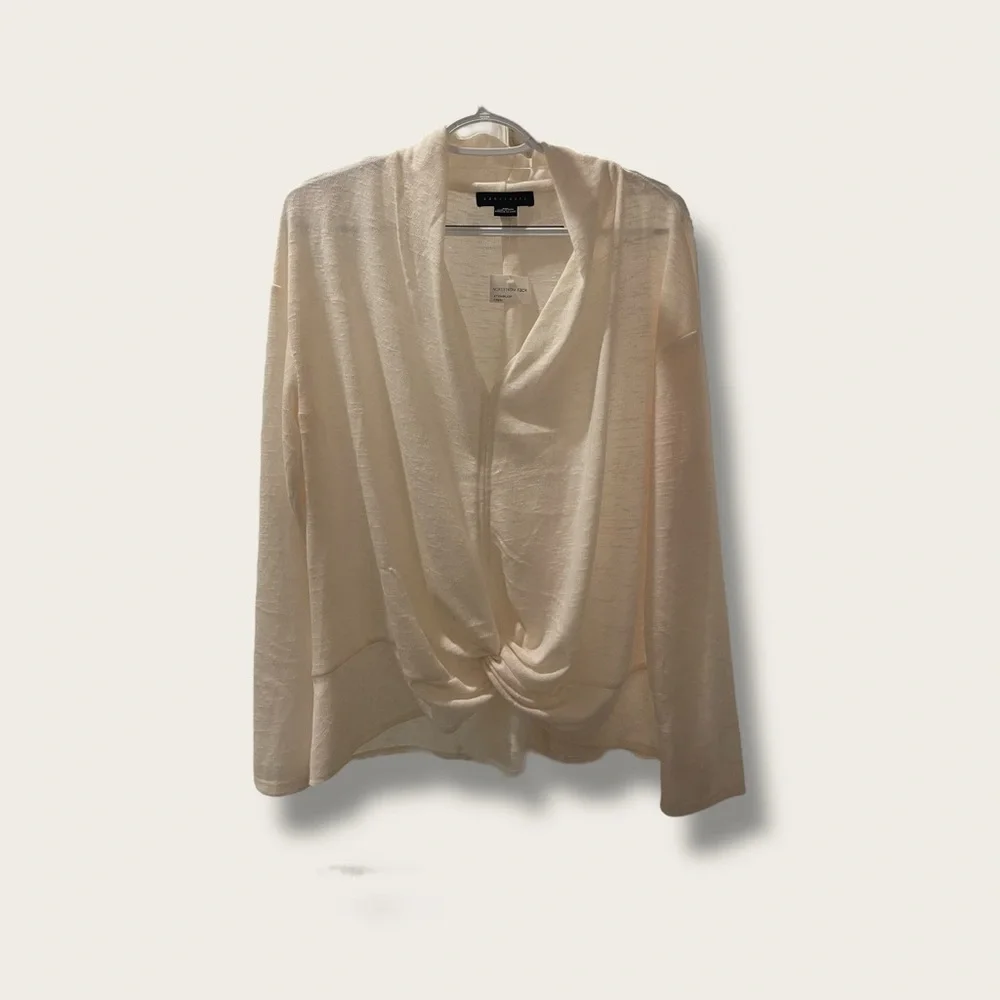 Cream Draped Top - Picture 2 of 4